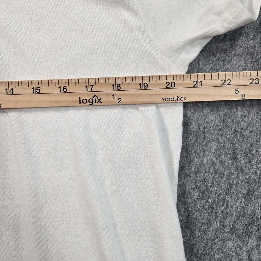 True Religion Brand Jeans Shirt Mens Large White V Neck Red‎ Horseshoe Tee